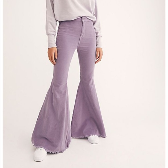 lavender flare pants